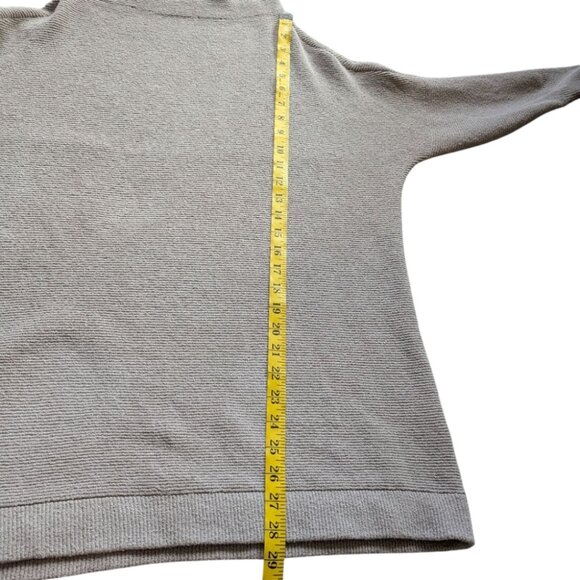 Free People Ottoman Slouchy Tunic Sweater Dress Oyster Beige Cotton Women Small - Picture 14 of 14